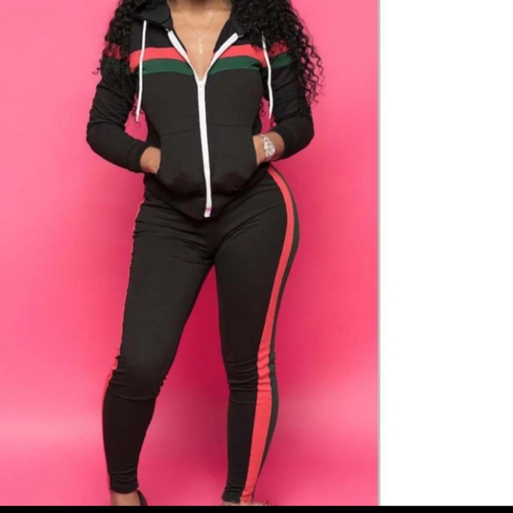 Black Jogger Set ... the top runs smaller